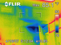 Infrared view of a room